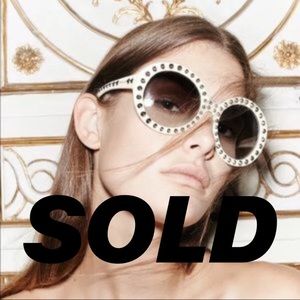 **PRADA Studded White Sunglasses**